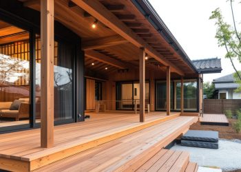 a beautiful wooden house, close up porch, minimalist wooden material architecture design --ar 3:2 --v 6 Job ID: 60a31e5a-2192-4dc9-8530-ef48b681113f
